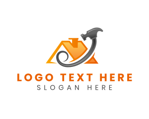 Carpentry Tool - Hammer Carpentry Repair logo design