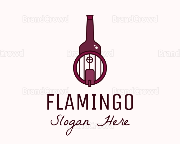 Wine Barrel Bottle Logo