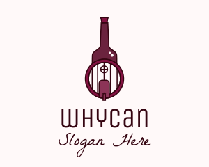 Wine Barrel Bottle  Logo