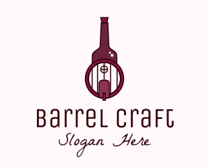 Barrel - Wine Barrel Bottle logo design