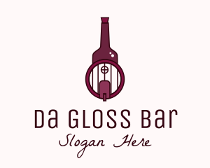 Wine Barrel Bottle  logo design