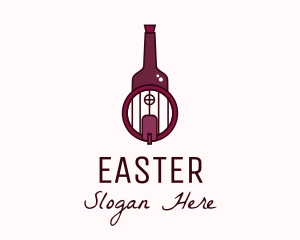 Bartender - Wine Barrel Bottle logo design