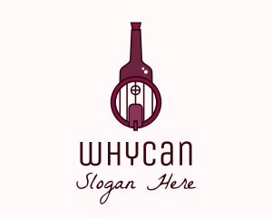 Winemaker - Wine Barrel Bottle logo design