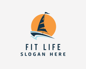 Seaman - Sun Sailing Yacht logo design