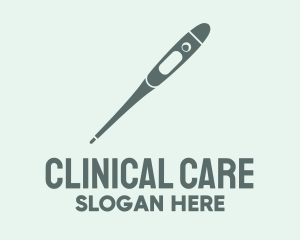 Clinical - Gray Digital Thermometer logo design
