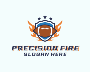 Football Fire Shield logo design