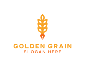 Rice - Rice Grain Pen logo design