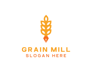 Rice Grain Pen logo design