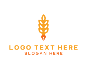 Blogger - Rice Grain Pen logo design