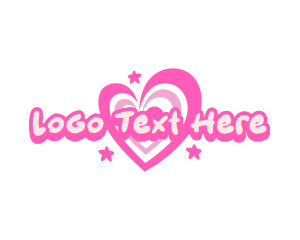 Y2k - Cute Valentine Heart logo design