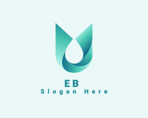 Abstract Aqua Water Droplet Logo