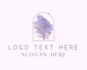 Cosmetics - Natural Cosmetics Brush logo design