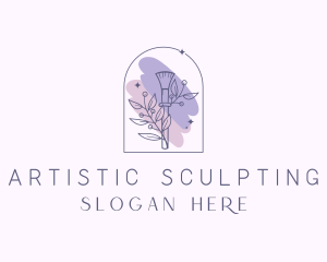 Natural Cosmetics Brush logo design