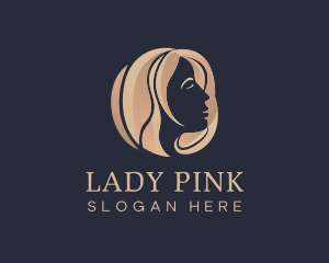 Brown Hair Lady logo design