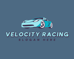 Auto Racing Sports Car  logo design