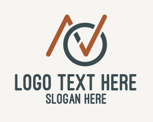 Checklist - Check Mark Letter AVO logo design