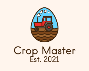 Harvester - Agricultural Tractor Egg logo design