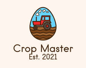 Agricultural Tractor Egg logo design