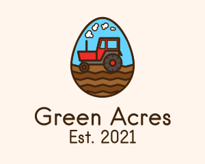 Agricultural - Agricultural Tractor Egg logo design