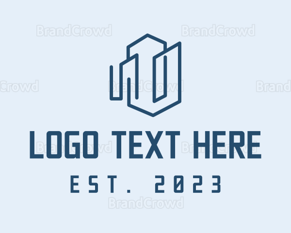 Geometric City Building Logo