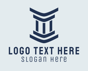 Justice System - Legal Modern Column logo design