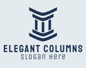 Legal Modern Column logo design