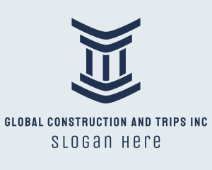 Court House - Legal Modern Column logo design