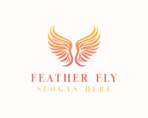 Heavenly Angel Wings logo design