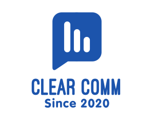 Message - Blue Messaging Application logo design