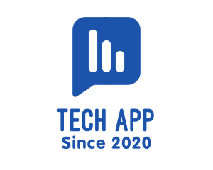 Application - Blue Messaging Application logo design