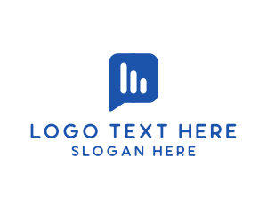 Messaging - Blue Messaging Application logo design