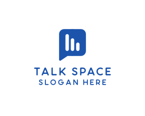 Conversation - Blue Messaging Application logo design