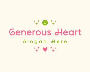 Feminine Smiley Heart logo design