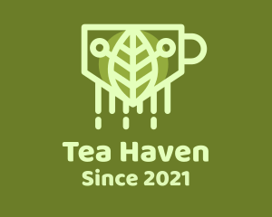 Herbal Tea - Organic Leaf Tea logo design