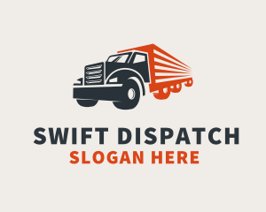 Dispatch - Cargo Truck Transport logo design