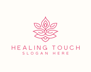 Yoga Lotus Meditation logo design