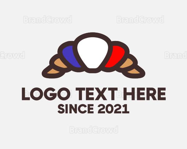 French Croissant Bread Logo