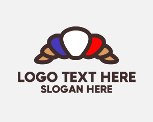 French Croissant Bread  Logo