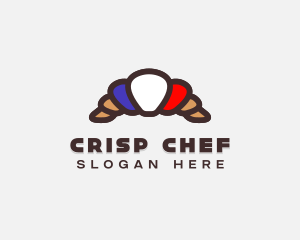 French Croissant Bread  logo design