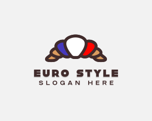 French Croissant Bread  logo design