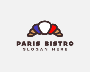 French Croissant Bread  logo design