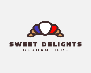 French Croissant Bread  logo design