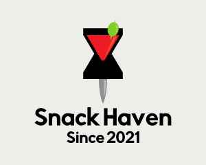 Cocktail Location Pin logo design