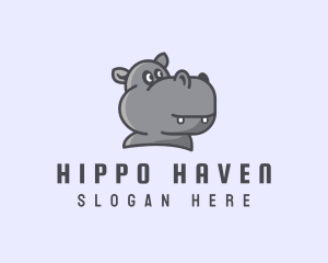 Hippo - Cute Cubby Hippopotamus logo design