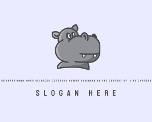 Savanna - Cute Cubby Hippopotamus logo design