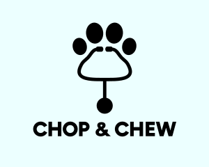 Healthcare - Paw Stethoscope Veterinary logo design