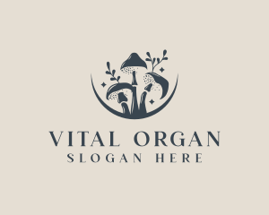 Mushroom Organic Nature logo design