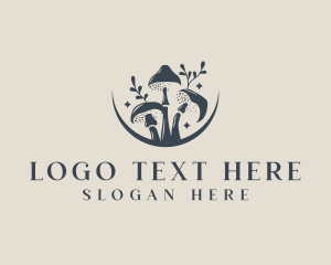 Mushroom Organic Nature Logo