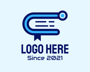 Ebook - Tech Book Bookmark logo design