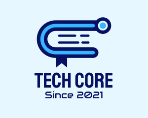 Tech Book Bookmark logo design